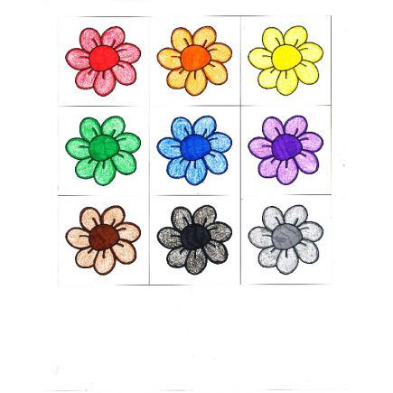 File Folder Color Words (Flower Theme)